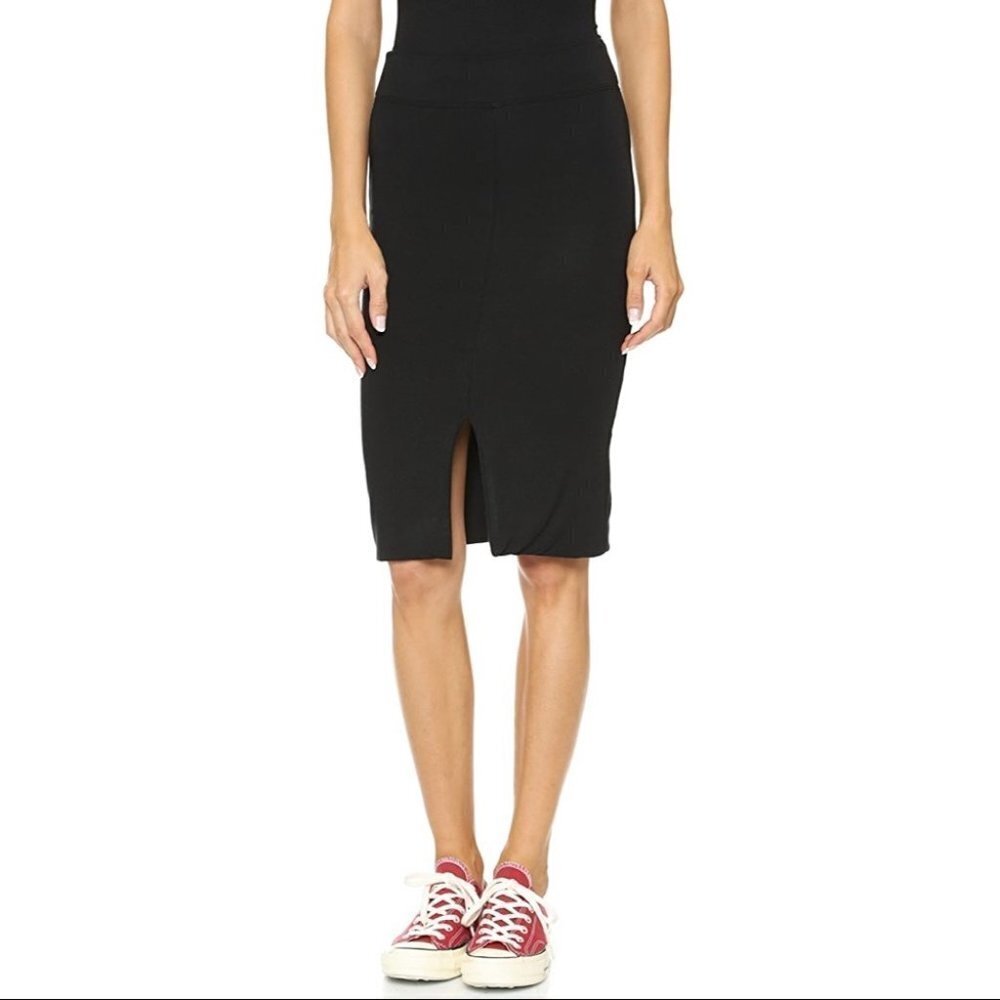Revolve LNA Women Skirt XS Pencil Mini Slit Black High Waist Whimsigoth festival